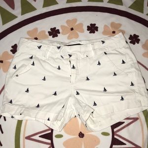 White sailboat shorts